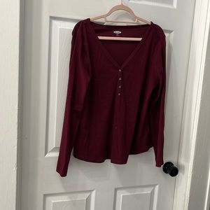 Maroon long sleeve tee